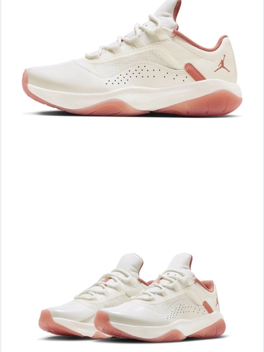 Women's Nike Air Jordan 11 CMFT Low in Cream & Pink- Size 5.5
